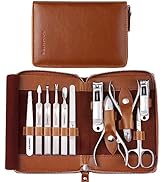 FAMILIFE Manicure Set, Professional Manicure Kit Nail Clippers Set 11 in 1 Stainless Steel Pedicu...