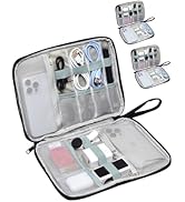 Shelvestar 3 Pack Electronics Travel Organizer Case Tech Accessories Cord Storage Bag