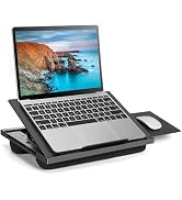Adjustable Lap Desk - with 6 Adjustable Angles, Detachable Mouse Pad, & Dual Cushions Laptop Stan...