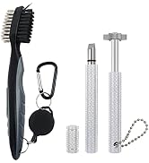 VIPMOON Golf Clean Tool Set, Retractable Golf Club Brush and 2 Golf Club Groove Sharpener for U &...