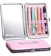 TsMADDTs Tweezers for Women Facial Hair - Precision Tweezers Set with Travel Case - Stainless Ste...