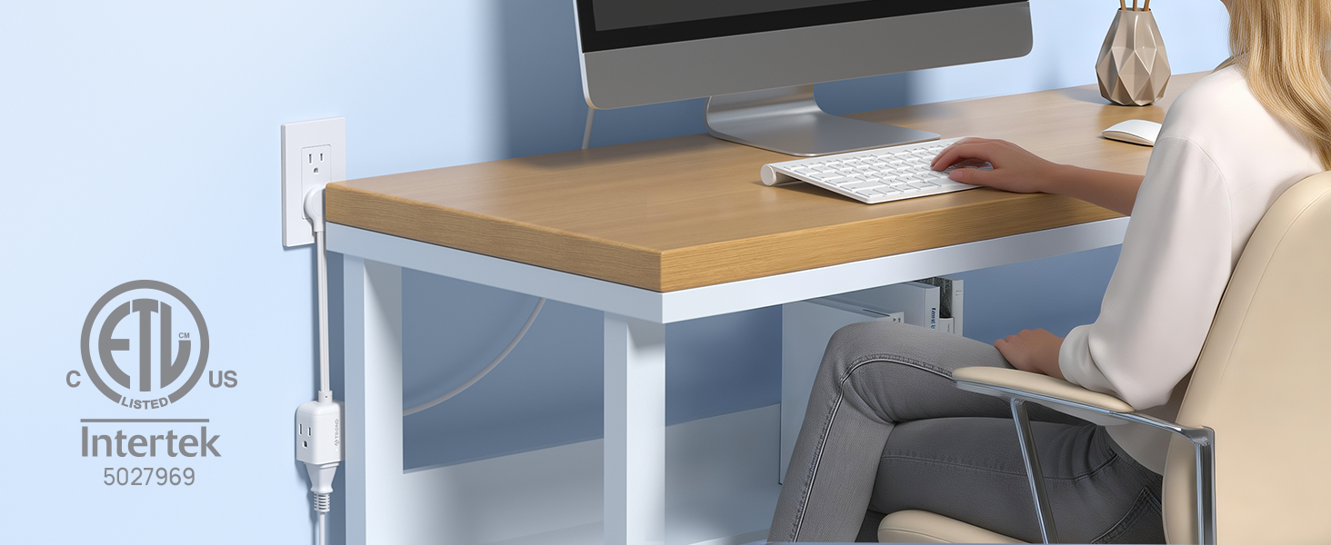 Flat Plug Extension Cord