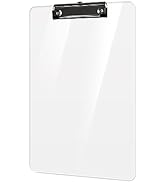 Macroclo Plastic Clipboards, Acrylic Clear Clip Board 8.5x11 for Classroom, Students, Kid, Woman,...