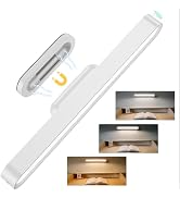 AKSDA Rechargeable Magnetic Under Cabinet Lighting, 3 Colors Adjustable Mirror Lights with 50 LED...