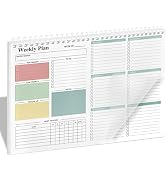 Ymumuda Weekly To Do List Notepad - Daily To Do List Undated 52 - Week Sheets, 8.5x11" Weekly Goa...