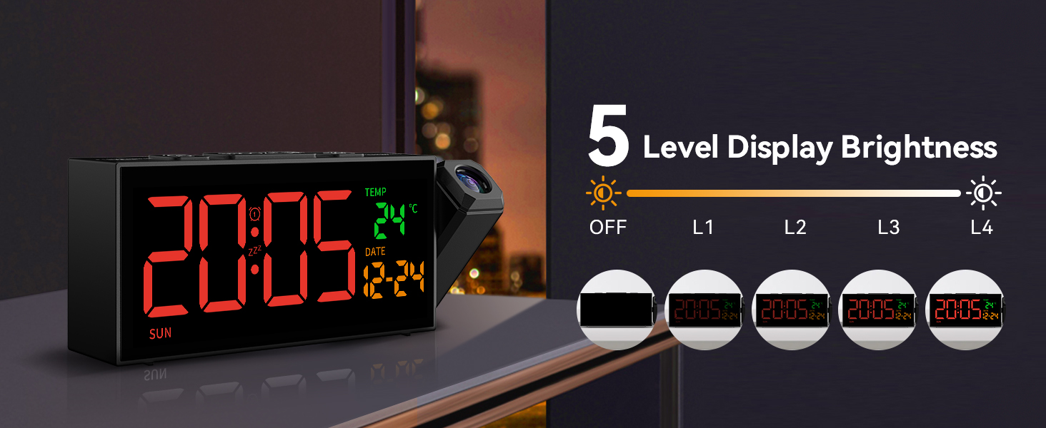 adjustable brightness clock