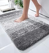 OLANLY Luxury Bathroom Rug Mat 24x16, Extra Soft and Absorbent Microfiber Bath Rugs, Non-Slip Plu...