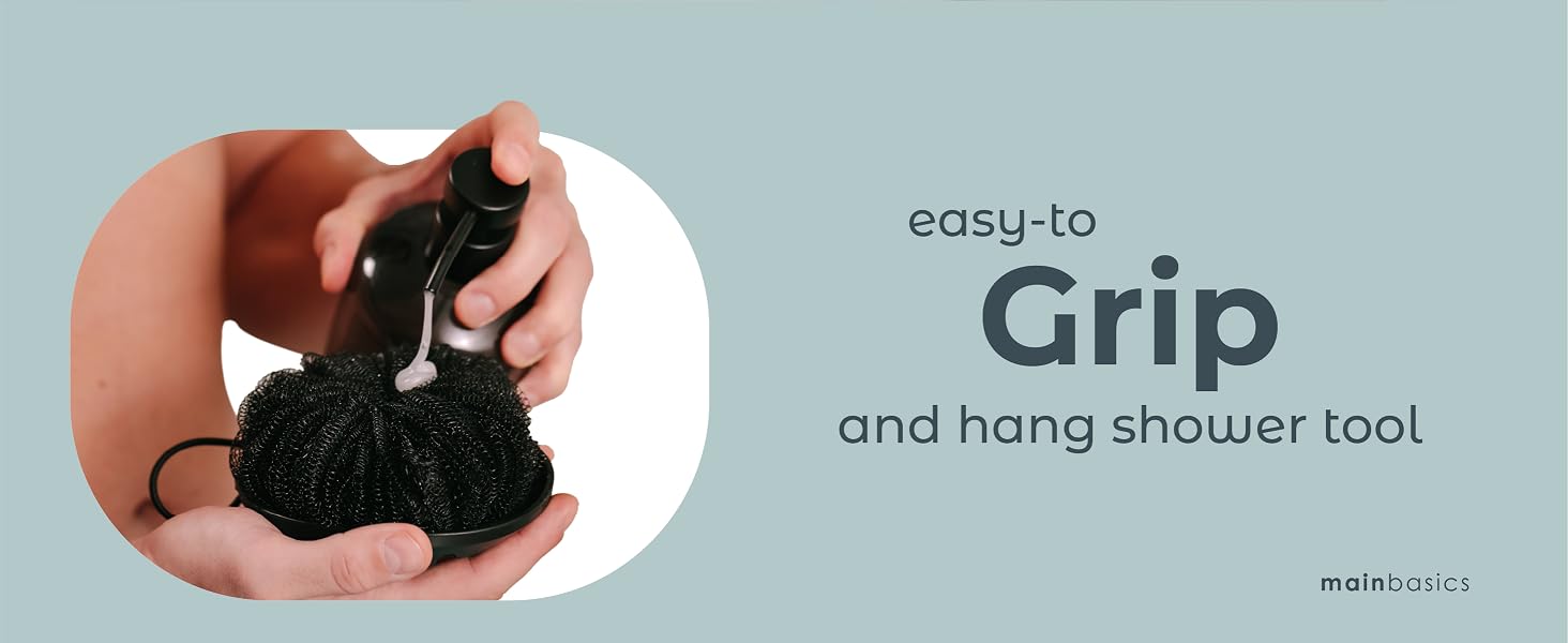 easy to grip shower tool luffa for men loofah men