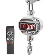 VEVOR Crane Scale, Hanging Scale Industrial Heavy Duty with Remote Control, Cast Aluminum Case & ...