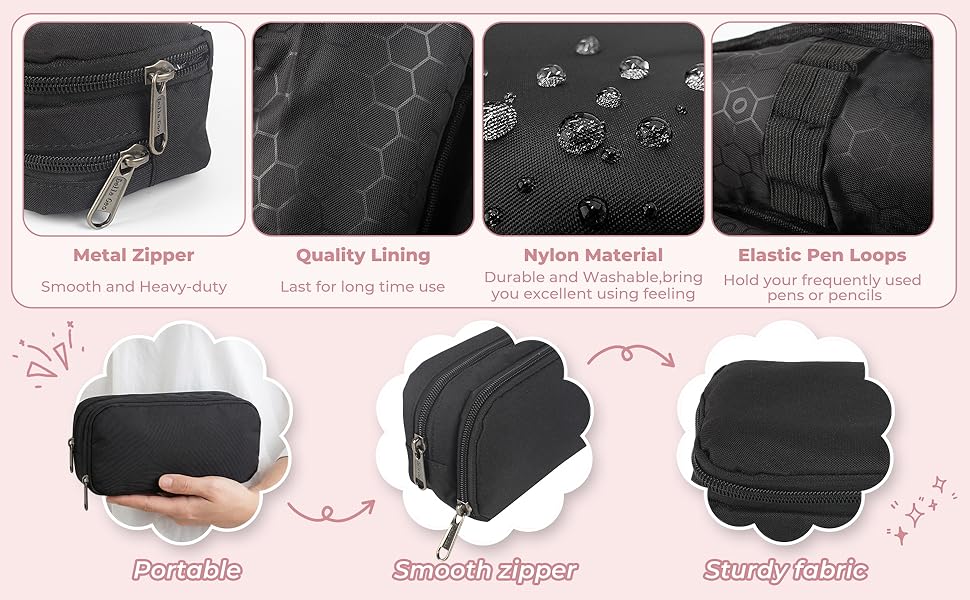 Black pencil pouch