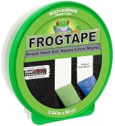 FrogTape Multi-Surface Painters Tape with PAINTBLOCK, 1 Inch Wide (0.94 In. x 60 Yds), Medium Adh...
