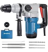 DongCheng 1-1/8 Inch SDS-Plus Rotary Hammer with 9.2A Motor, 3.6J Impact Energy, 5,000 BPM for Co...