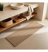 Sunfly Boho Runner Rug,Waffle Long Bath Mat Non Slip Washable Super Absorbent Quick Dry Farmhouse...