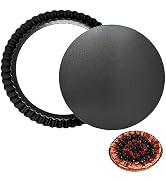 Xstronq Tart Pans 9 Inch with Removable Bottom Fluted Pie Tart Pans, Round Non-Stick Pan Quiche P...
