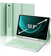 Galaxy Tab S9 FE Case with Keyboard, Detachable Wireless Bluetooth Keyboard