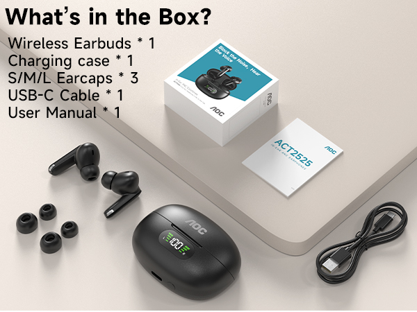 AOC ACT2525 Wireless Earbuds