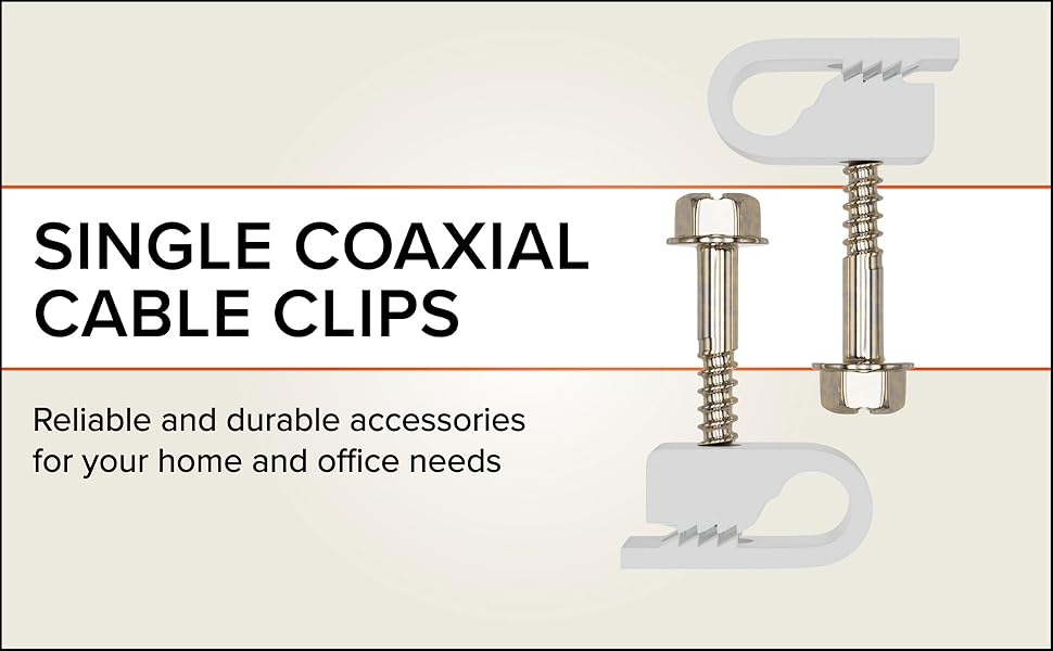 White Coaxial Clips