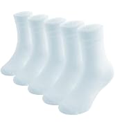 Marchare Boys Seamless Crew Socks School Dressy Socks Uniform Athletic Calf Sock For Kids