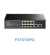 Cudy 8 Port PoE+ Switch with 2 Gigabit Uplink Ports 120W , 8 10/100Mbps PoE+@120W, Extend/VLAN Mo...
