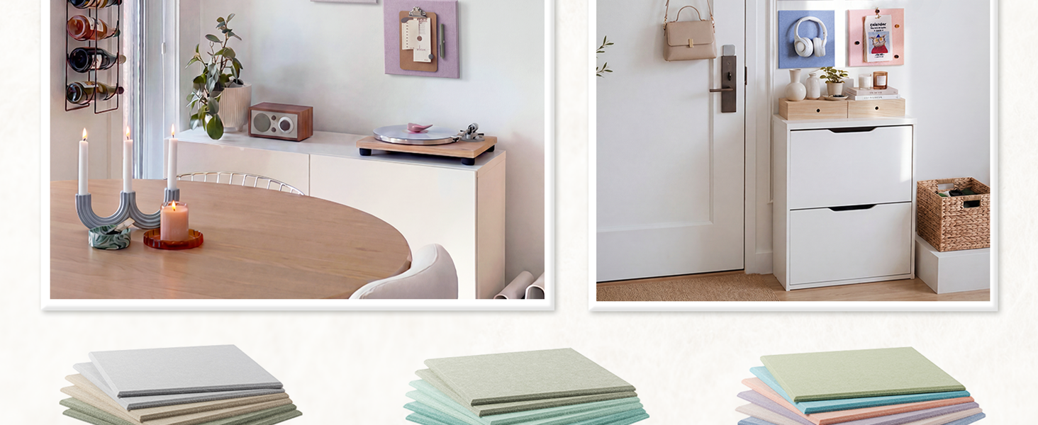6 Pack Decorative Pin Board for Wall