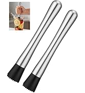 Goldelith Cocktail for Muddler Set 2Pack, 8 Inch Stainless Steel Bar Muddler for Cocktails, Fruit...