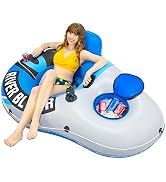 2023 New & Upgraded Sunlite Sports Heavy Duty River Tube Inflatable, Premium Water Float to Loung...