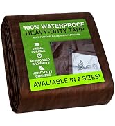 Tent Footprints Tarp Cover Brown/Silver Heavy Duty Thick Material Water Proof Tear Proof UV Resis...