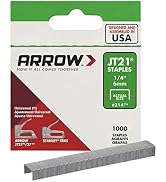 Arrow 214 Genuine JT21 1/4-Inch Staples, 1,000-Staples
