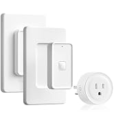 WILAWELS Remote Control Outlet Wireless Wall Switch, Wireless On Off Remote Switch Outlet with Ma...