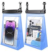Large Waterproof Phone Pouch, IPX8 Waterproof Phone Case for iPhone 14 Pro Max/13/12/11/XR/X/SE//...