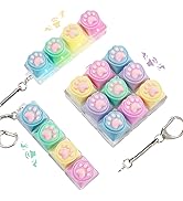 3 Pcs Keyboard Fidget Toy for Adult, Cute Loud Fidget Keyboard Keychain, Light Up Keyboard Clicke...