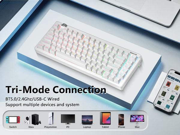 Tri-Mode keyboard