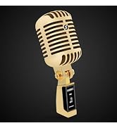 5 CORE Classic Retro Microphone Dynamic (All Metal Body) - Old Vintage Style Unidirectional Cardi...
