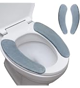 timecity Warmer Toilet Seat Cover Soft Thicker Flannel Bathroom Toilet Seat Padded Non Slip Toile...