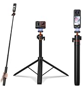 Tripod for Insta360 X5 ACE Pro 2, 55” Selfie Stick Quick Release Extension Rod Table Desk Portabl...