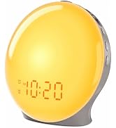 JALL Full-Screen Wake Up Light Sunrise Alarm Clocks for Bedrooms, White Noise Machine for Heavy S...