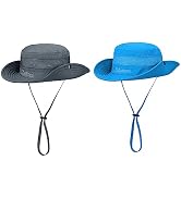 Kids Sun Hat UPF 50+ Sun Protective Bucket Hat for Kids Boys Girls Wide Brim Summer Beach Fishing...