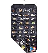 Bloss Hanging Jewelry Organizer With 80 Pockets Dual-sided Hanging Jewelry Holder For Jewelry Ear...