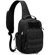 HALOVIE Anti-theft Tactical Sling Bag RFID Military Shoulder Bag with Phone Pack EDC Molle Crossb...