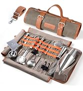 Etens Travel Bartender Kit – 22-Pc Bartending Kit with Bar Tools Bartender Accessories, Waxed Can...