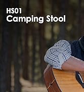 MOONCY Portable Stool, 13 Inch Small Folding Stool for Adults, Ultralight Black Camping Stools fo...