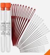 30 PCS Yarn Big Eye Needles Set - Bent and Straight Blunt Tip Needles for Tapestry, Darning