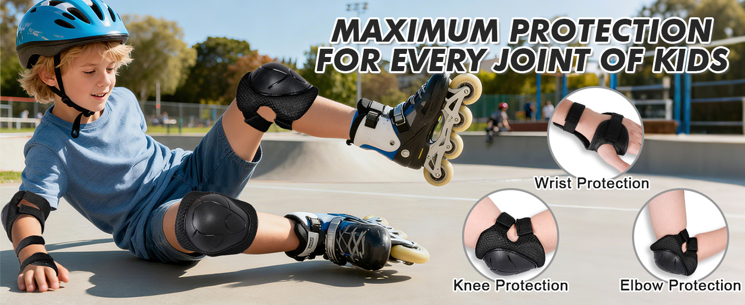 kids knee pads and elbow pads set