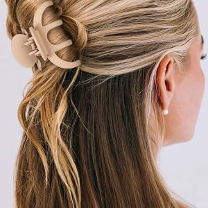SMKSL 3.5 Inch Medium Hair Claw Clips for Girls