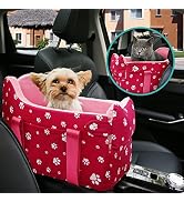Cullaby Center Console Dog Car Seat for Small Dogs Under 15 lbs - Detachable Washable Carrier wit...