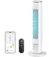 MORENTO 36-Inch Smart Tower Fan with Remote, 25ft/s Standing Fan with WiFi, App & Voice Control, ...