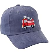 Embroidered Fire Truck Baseball Caps for Toddler Boys Girls Funny Cotton Hat Adjustable Dad Summe...