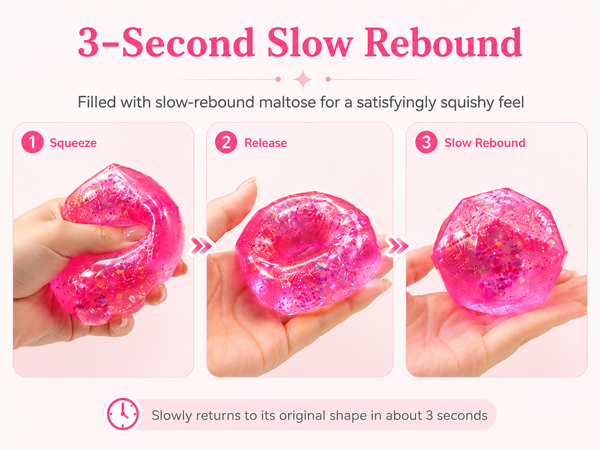 Glitter Squishy Diamond Toys