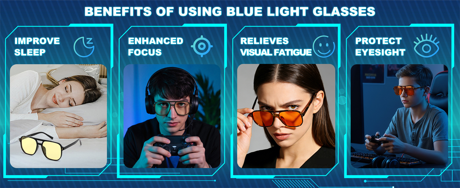 FEISEDY Gaming Blue Light Blocking Glasses for Woman Men Fashion Computer Eyeglasses G2835