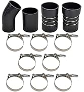 FGJQEFG Turbo Intercooler CAC Boots Clamps Kit Compatible with Ford 6.0L Powerstroke Diesel 2003-...